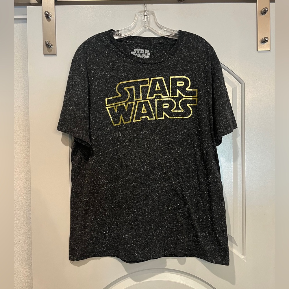 Golden Star Wars Gray Speckled/ heathered Tee. GUC!
